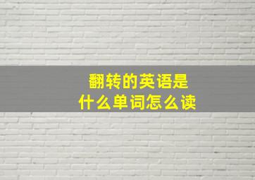 翻转的英语是什么单词怎么读