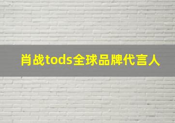 肖战tods全球品牌代言人