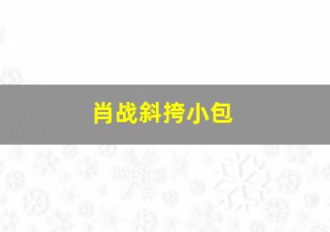 肖战斜挎小包