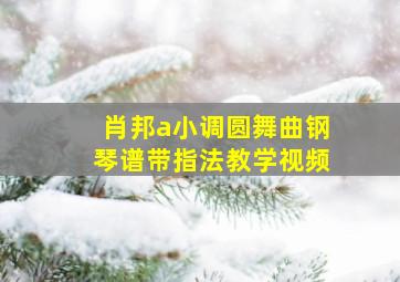 肖邦a小调圆舞曲钢琴谱带指法教学视频