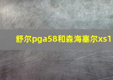 舒尔pga58和森海塞尔xs1