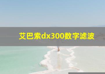 艾巴索dx300数字滤波