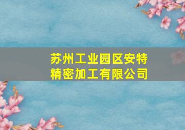 苏州工业园区安特精密加工有限公司