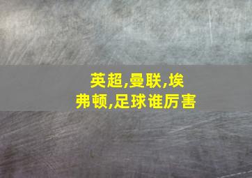 英超,曼联,埃弗顿,足球谁厉害