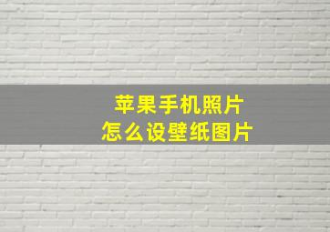 苹果手机照片怎么设壁纸图片