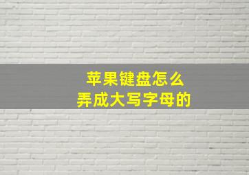 苹果键盘怎么弄成大写字母的