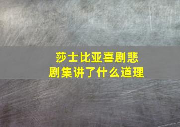 莎士比亚喜剧悲剧集讲了什么道理