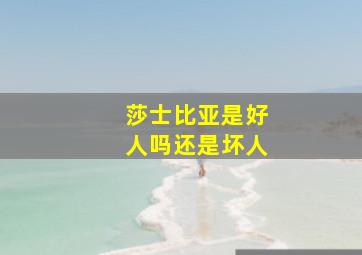 莎士比亚是好人吗还是坏人