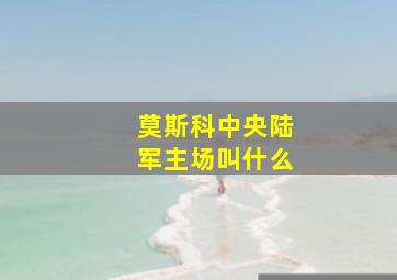 莫斯科中央陆军主场叫什么