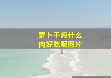 萝卜干炖什么肉好吃呢图片