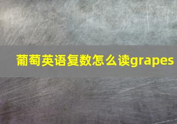 葡萄英语复数怎么读grapes