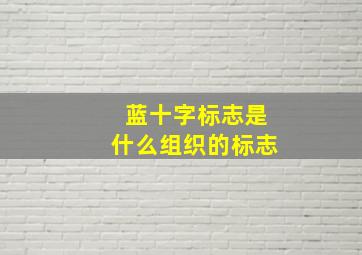 蓝十字标志是什么组织的标志