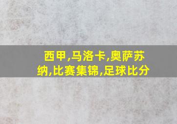 西甲,马洛卡,奥萨苏纳,比赛集锦,足球比分