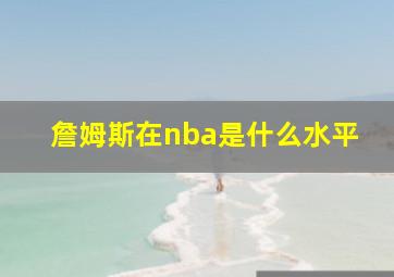 詹姆斯在nba是什么水平