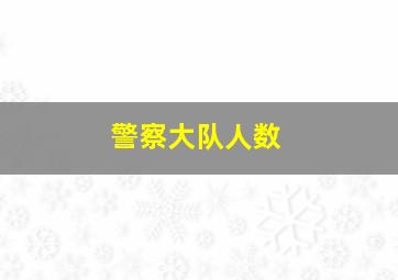 警察大队人数