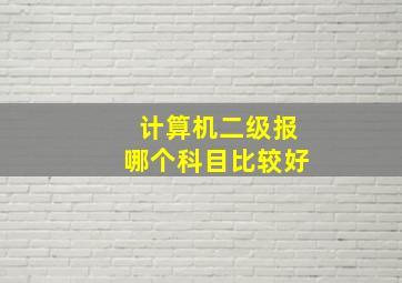 计算机二级报哪个科目比较好