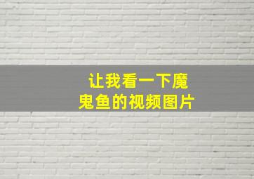 让我看一下魔鬼鱼的视频图片