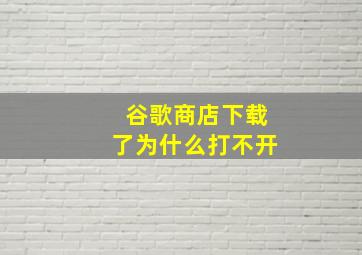 谷歌商店下载了为什么打不开