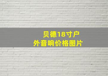 贝德18寸户外音响价格图片