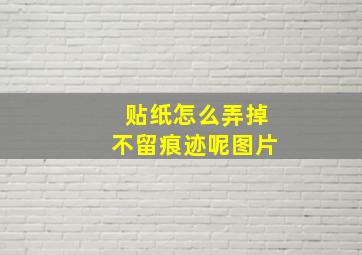 贴纸怎么弄掉不留痕迹呢图片