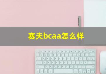 赛夫bcaa怎么样