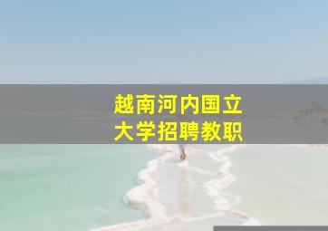 越南河内国立大学招聘教职