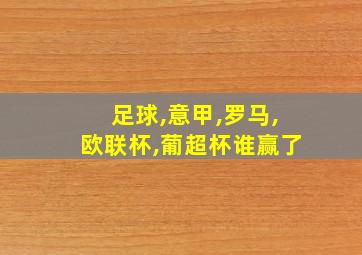 足球,意甲,罗马,欧联杯,葡超杯谁赢了