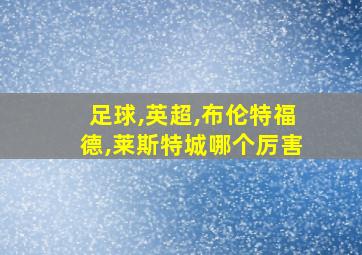 足球,英超,布伦特福德,莱斯特城哪个厉害