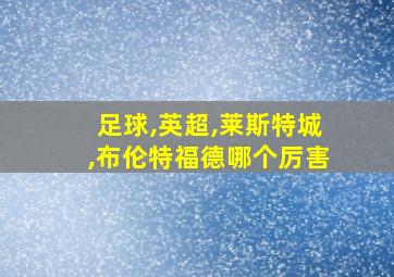 足球,英超,莱斯特城,布伦特福德哪个厉害