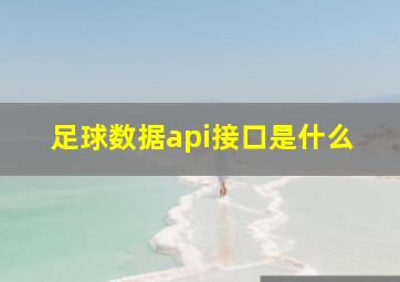 足球数据api接口是什么