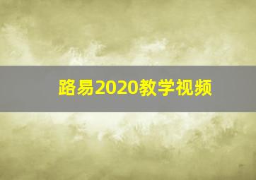 路易2020教学视频