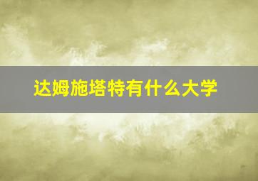 达姆施塔特有什么大学