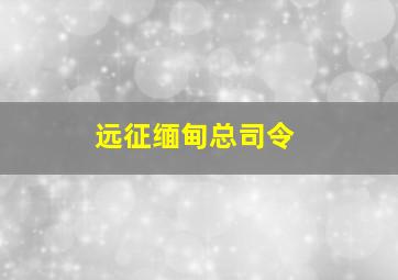 远征缅甸总司令