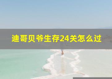 迪哥贝爷生存24关怎么过