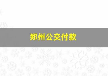 郑州公交付款