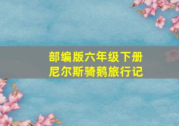 部编版六年级下册尼尔斯骑鹅旅行记