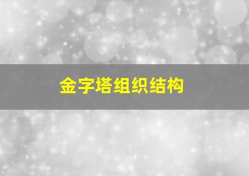 金字塔组织结构