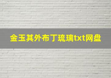 金玉其外布丁琉璃txt网盘