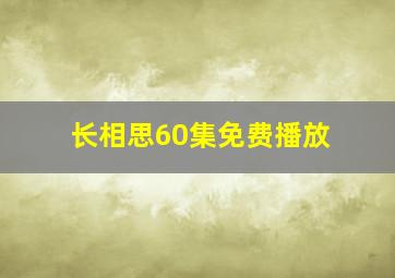 长相思60集免费播放