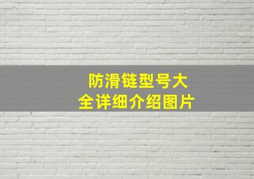 防滑链型号大全详细介绍图片