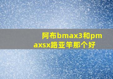 阿布bmax3和pmaxsx路亚竿那个好