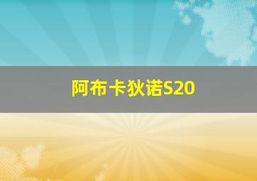 阿布卡狄诺S20