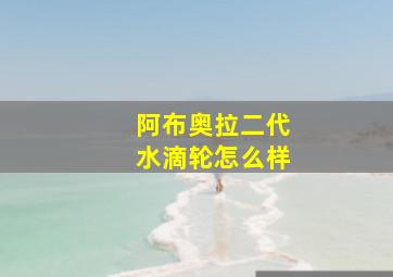 阿布奥拉二代水滴轮怎么样