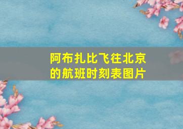 阿布扎比飞往北京的航班时刻表图片