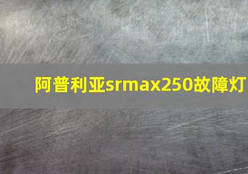 阿普利亚srmax250故障灯