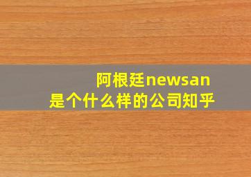 阿根廷newsan是个什么样的公司知乎