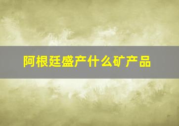 阿根廷盛产什么矿产品