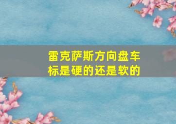 雷克萨斯方向盘车标是硬的还是软的