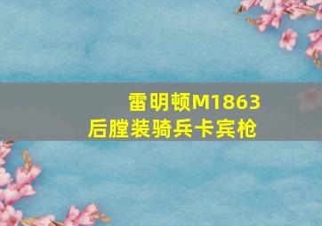 雷明顿M1863后膛装骑兵卡宾枪