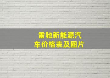 雷驰新能源汽车价格表及图片